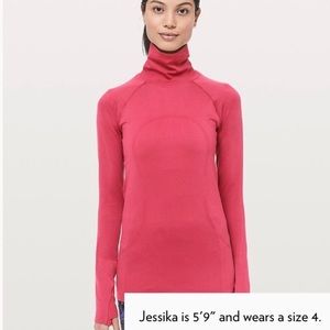 NWT Lululemon Pink Swiftly Speed Turtleneck Size 4